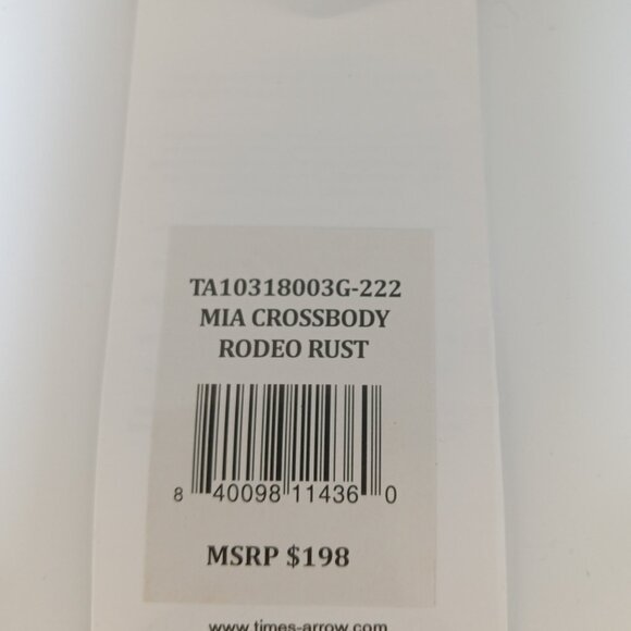 Mia Crossbody Rodeo Rust Leather Handbag Time's Arrow NWT - Picture 10 of 10